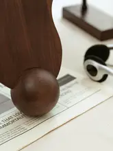 ブラックウォールナット製レコード収納ラック【デスク用・CDディスプレイ・多用途】