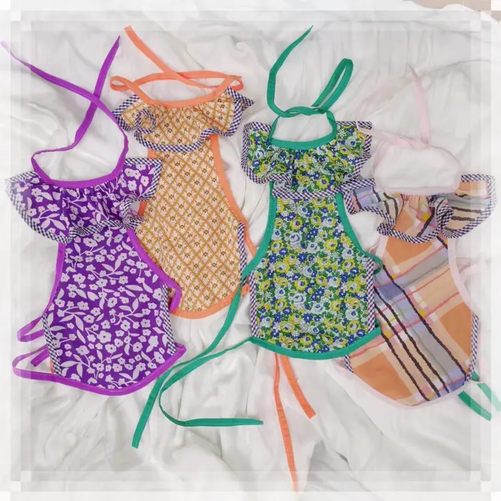 ペット用 サマーハンドメイド腹掛け【猫・犬用・防寒・防汚】