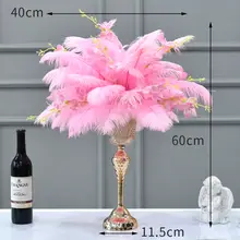 高級なおしゃれ感！フェザー装飾の造花テーブルフラワー【ホテルバースタイル・宴会用】