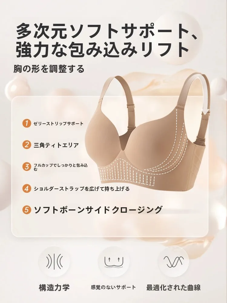 ワイヤレスブラ：小胸向けの柔らかさと防下垂設計が実証された実用性