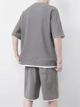 快適な夏にぴったり！半袖Tシャツとショーツの男性用カジュアルコーディネート（セットアップ対応）