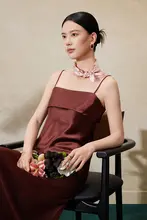 シルクプリント小型スカーフ【女性用・ギフトに最適・夏用】