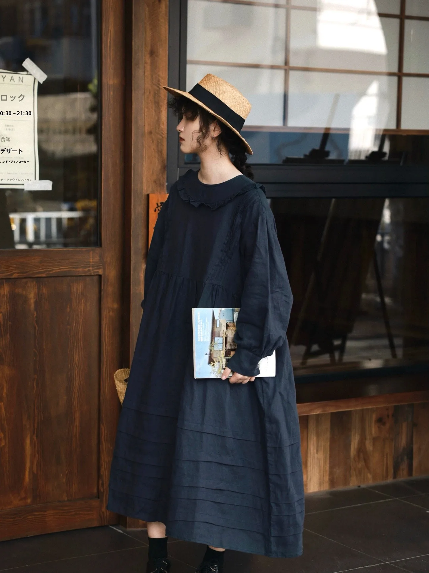 ちびぐるみ服 レトロフォークスタイルリボン連衣裙：高腰亚麻素材の日常着用実態解析