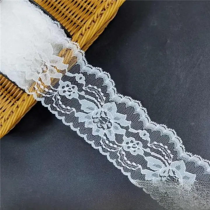 幅広のレース飾り麻紐【手編み・DIY素材・刺繍用】