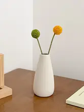 白色粗陶製ミニ花瓶【オフィスデスク用・飾り付け・花アレンジ】