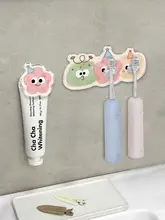 可愛いキャラクター歯ブラシ置き【バスルーム用・壁掛け・電動歯ブラシ対応】