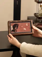 ブラックウォールナット製 印章収納ボックス【オフィス用・大容量・高品質】