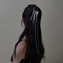 金属製 大型サメクリップ【デザインクリップ・女性用・フリンジチェーン付き】