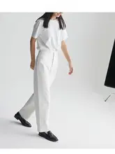 trueidea 夏用 デニムストレートパンツ【綿混・柔らかな質感・色落ちしにくい】