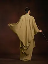 新中式 イボウシシルクコート【秋冬用・茧型デザイン・オリエンタルスタイル】