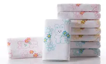 純綿製 子供用フェイスタオル【6枚セット・家庭用・洗顔用】