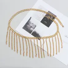 スタイリッシュなチェーンウエストチェーン【ファッションアクセサリー・パンキッシュスタイル】