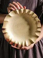 フランス風 レースデザインの深皿【美しい西洋料理・陶器製・日常使いに最適】