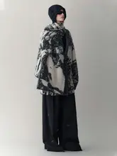 ルーズフィットニットカーディガン【女性用・中長丈・スカーフ付き・高級感】