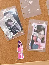 五孔活頁手帳用リフィルカードケース【PP素材・透明・グリッター・ノート内袋対応】