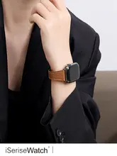 真皮リザード柄Apple Watchバンド【女性用・磁気留め具・夏用・41mm・45mm対応】