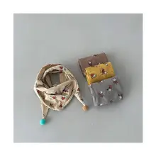 赤ちゃん用 秋冬用三角巾【柔らかい・防風・女の子用】