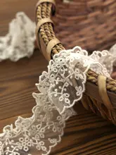 チュールレース 刺繍 フリル 飾り縁 手芸材料 DIYパーツ 服飾材料 ハンドメイド 「JZ」