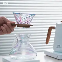 ガラス製コーヒーフィルターとドリッパーの手淹れコーヒーセット