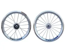 LITEPRO 14インチ折りたたみ自転車用ホイールセット【シングルスピード・9tハブ・改造用】