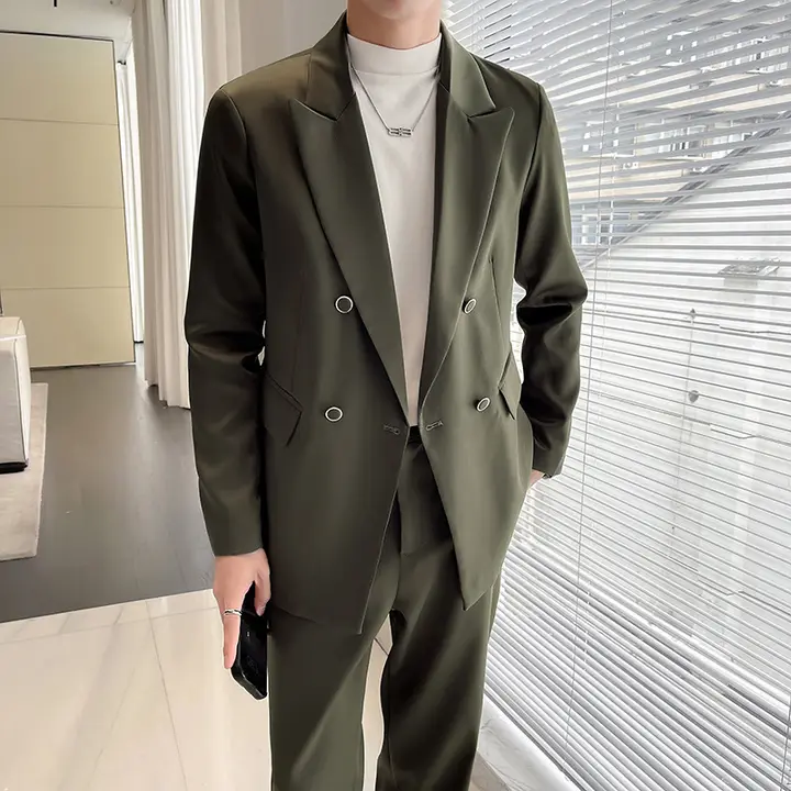 男士 サテン仕立てのパッド入りテーラードジャケット【トレンド感・軽やかさ】（セットアップ対応）