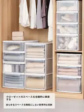 引き出し式収納ボックス クローゼット 使用シーン 透明プラスチック 整理 専用