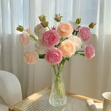 リアルなバラ 花束 リビング 食卓 装飾 プラスチック