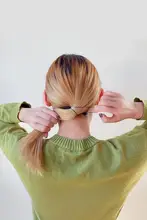 傷まない髪用使い捨てゴムバンド【黒・高弾力・大人向け】