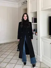 極上の柔らかさ 羊毛ダブルフェイスコート【ゆったりシルエット・ミドル丈・上品デザイン】