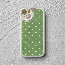 グリーンドットのシンプルなスマホケース【iPhone・Xiaomi・Huawei対応・防摔デザイン】