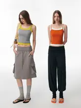 シンプルでおしゃれな重ね着風タンクトップ【コントラストカラー・夏用・フィット感】
