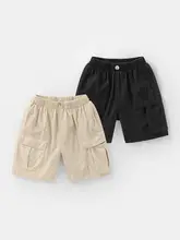 男の子用 綿製 ワークショートパンツ【夏用・薄手・カジュアルデザイン】（セットアップ対応）