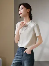 デザイン性が光る！コントラストカラーのラウンドネック半袖Tシャツ【ゆったりフィット・カジュアルコーデ】