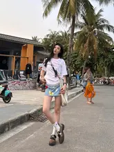 コットンリネン製 ミニスカート風パン  ツ【カジュアルスタイル・夏用・】