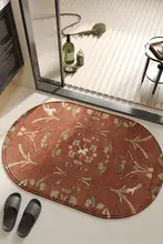超吸水バスルームマット【リネン編み・滑り止め・トイレ用】