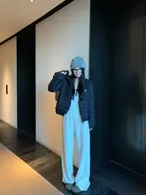 バナナパンツ【ホワイト・カジュアル・ウエストゴム・ストレートシルエット】