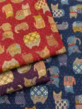 手触りが優しいコットン風DIY布地【可愛い猫柄・アパレル用】