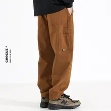 Ceecuz メンズ アウトドア用 ヴィンテージスタイル テーパード 作業パンツ【フィット・カジュアル・ストレートレッグ】
