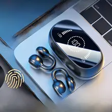 骨伝導ワイヤレスBluetoothイヤフォン【クリップ式・スポーツ用・高音質・耳に入れないタイプ・優れたバッテリー持続】