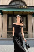 黒の翻領レトロPUレザーアウター【ゆったりフィット・バイクジャケット・ジッパー短丈】