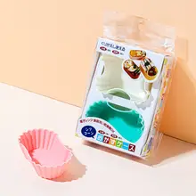 カラフルなシリコン製おかずカップ【弁当用・仕切り付き・繰り返し使用可能】
