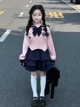 キッズ学院風ドレス【春用・高級感あるデザイン・ショートスカート】（セットアップ対応）