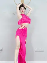 ベリーダンス 練習服 スーツ モーダルセクシーハングウエスト