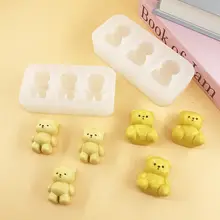 クマ型シリコンモールド【DIY香り付きキャンドル・ガーゼムース・ケーキ・アイスクリーム用・食品グレード】