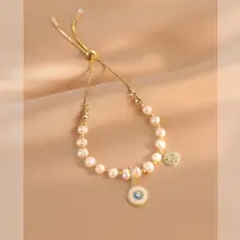 ブレスレット レディース フェイクパール ビーズ 八芒星 シンプル 上品 インスタ映え デザイナーズ