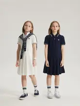 ポロワンピース【夏用・学院風・ショートスリーブ・プリーツスカート】（セットアップ対応）