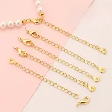 18Kゴールドメッキ延長チェーン【パールブレスレット・ネックレス・調整可能・アレルギー対応】