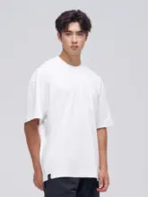 Tシャツ メンズ 半袖 ウォッシュ加工 UVカット 厚手 快適 ホワイト ブラックレーベル「SeedClub」