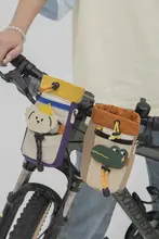 自転車用フロントハンドルバッグ【ドリンクホルダー付き・収納力抜群】