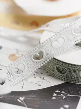 ハート型のレース刺繍リボン付きラッピング【清新なデザイン・フラワーレース・ギフト用】